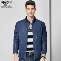 七匹狼夹克男士休闲夹克外套男立领拉链襟时尚休闲中青年男士