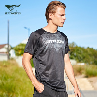 七匹狼运动T恤短袖男夏季户外跑步训练服快干男士上衣多彩情侣短t