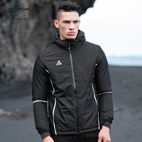七匹狼户外运动韩版运动防寒棉服男士连帽外套时尚潮流透气棉外套