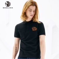 潮牌短袖男T恤polo衫夏季半袖体恤衬衫领韩版潮流男装翻领tee