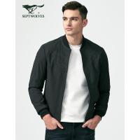 七匹狼男装夹克2018秋季男士薄棉棒球领茄克外套绣花上衣