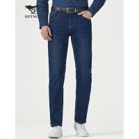 七匹狼牛仔裤男士休闲时尚合体牛仔长裤子百搭潮流休闲裤102(深蓝)