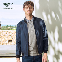 七匹狼夹克2018春季青年男士时尚休闲棒球领夹克衫外套男装潮