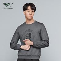 七匹狼旗下圣沃斯系列圆领卫衣休闲秋季卫衣潮男套头T恤男士
