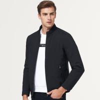 七匹狼夹克2018时尚休闲男立领纯色百搭夹克衫男装外套
