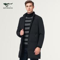 七匹狼羽绒服冬季青年男士中长款加厚保暖外套男装潮流