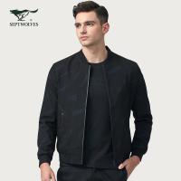 F七匹狼夹克青年男士棒球领时尚商务休闲茄克外套男装2018秋