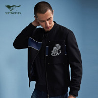 七匹狼旗下圣沃斯系列2017秋季青年男士夹克时尚休闲男装茄克外套_2