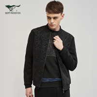 七匹狼夹克2017秋季男士时尚棒球领青年外套茄克男装正品