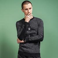 七匹狼厚毛衫17秋冬男士冬季男装时尚圆领套头厚毛衣