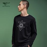 七匹狼旗下圣沃斯系列卫衣男士时尚套头卫衣