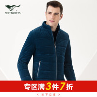 【J】七匹狼羽绒服商务休闲保暖白鸭绒短装中青年男装外套