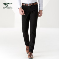 七匹狼休闲裤秋冬男士时尚休闲百搭商务直筒长裤子男装4020655