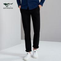七匹狼休闲裤时尚男裤宽松秋季微弹直筒休闲裤男裤