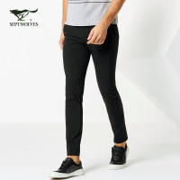 七匹狼休闲裤中青年男士时尚休闲修身小脚有弹力休闲裤子男潮流