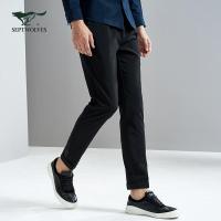 七匹狼休闲裤17秋季男士青年时尚休闲摩登针织裤休闲长裤
