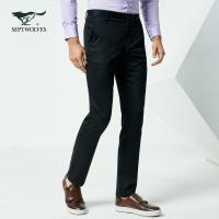 七匹狼休闲裤2018年春季男士休闲长裤子男中青年休闲直筒裤子