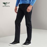 七匹狼休闲裤17秋季中青年男时尚百搭商务微弹休闲裤