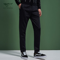 七匹狼旗下圣沃斯系类17时尚休闲微弹直筒针织裤