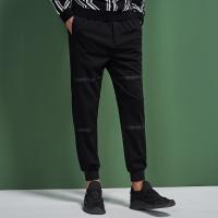 圣沃斯小脚运动裤男长裤束腿裤男潮牌裤子男士秋装针织修身裤男生_2