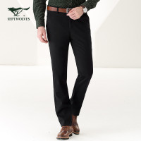 七匹狼休闲裤男士时尚休闲青年直筒五袋裤男装休闲长裤