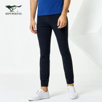 七匹狼休闲裤中青年男士时尚休闲弹力修身小脚休闲裤子男长裤子