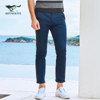 七匹狼休闲裤2018春季中青年男士时尚商务休闲修身长裤子