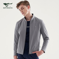 七匹狼夹克男2019春季青年立领商务茄克衫棒球服休闲简约外套