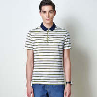 七匹狼短袖衬衫男 条文男士商务休闲衬衣上班工作男装