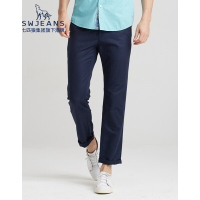 SW1960七匹狼时尚韩版直筒修身舒适透气个性潮流休闲裤男长裤