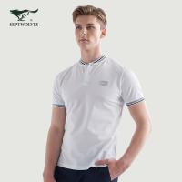 七匹狼圆短T恤2019夏季青年时尚都市休闲圆领商务T恤