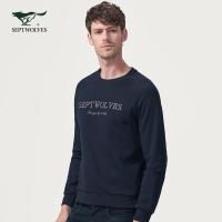 七匹狼卫衣 2019秋季青年男圆领时尚纯色男士户外运动卫衣