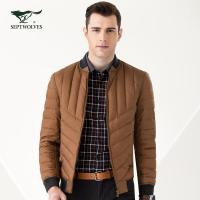 七匹狼羽绒服男加厚短款男士外套中年冬季防寒服潮