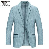 七匹狼西装青中年男士外套秋季爸爸装休闲西服上衣商务单西男装