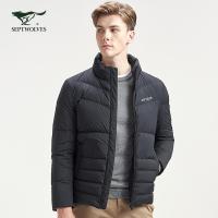 七匹狼羽绒服男士2019冬季新款立领帅气短款加厚休闲外套男装潮流