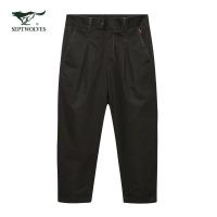 七匹狼旗下圣沃斯休闲裤2019春季新款青年男时尚潮流休闲纯棉长裤