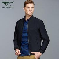 七匹狼夹克男春秋男士立领外套商务休闲爸爸装2019秋季新款男装潮