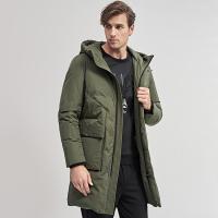七匹狼羽绒服冬季青年男时尚休闲保暖中长款连帽羽绒服外套