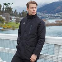 七匹狼棉服男士中长款工装机能服【防泼水】2019冬季运动棉衣外套