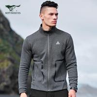 七匹狼户外运动夹克秋季青年开衫立领男外套