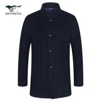 七匹狼毛呢大衣