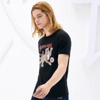 圣沃斯短袖男T恤夏季新款半袖体恤韩版潮流男装圆领印花上衣_20_1