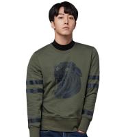 七匹狼卫衣青年男士时尚休闲潮流印花圆领长袖卫衣T恤