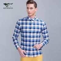 Septwolves七匹狼2017春季衬衣标准男士日常韩版衬衫