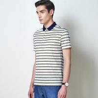 七匹狼短袖衬衫男 条文男士商务休闲衬衣上班工作男装