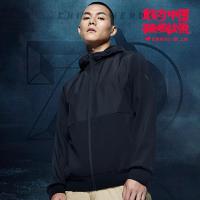 七匹狼卫衣男 2020春季新款时尚休闲生活合体带帽开襟卫衣 001(黑色)