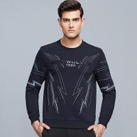 七匹狼卫衣男中青年圆领时尚春秋潮流男士新款休闲男士百搭卫衣