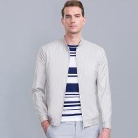 七匹狼夹克男爸爸装春秋上衣夹棉休闲棒球领男士外套男春季