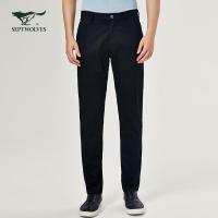 七匹狼休闲裤男士2019春季新款中青年时尚宽松长裤商务男裤裤子