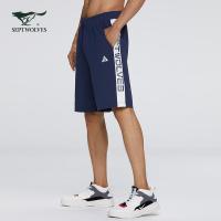 七匹狼短裤男士2020春夏季新款中青年运动休闲裤印花男裤潮流裤子